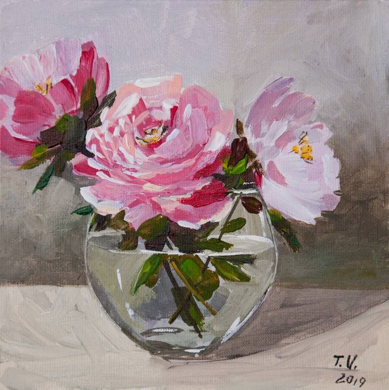 Flowers Bouquet Painting 770 × 770