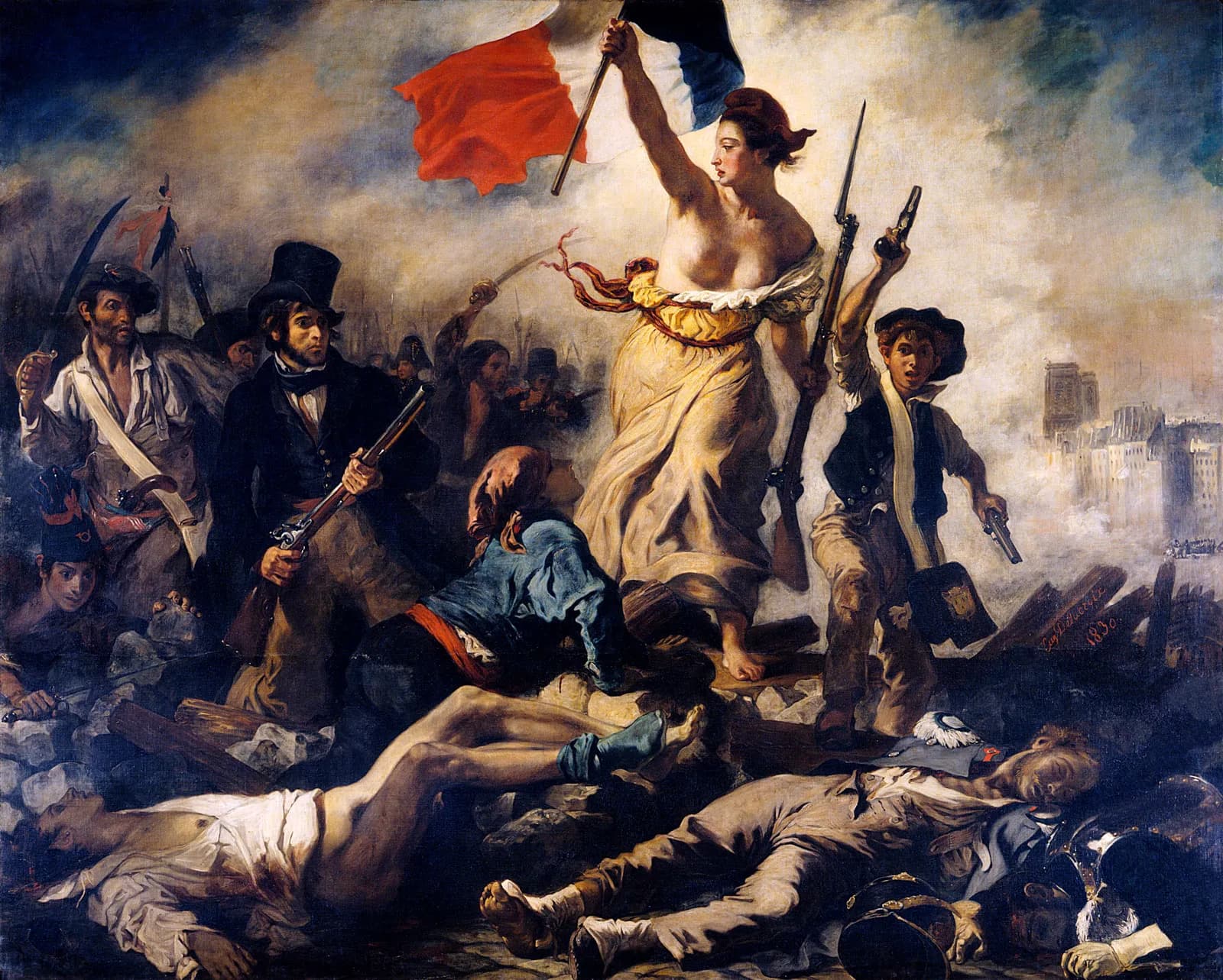 "Liberty Leading the People" by Eugène Delacroix - Romanticism