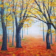 Acrylic Painting of a Autumn Forest 194 × 194