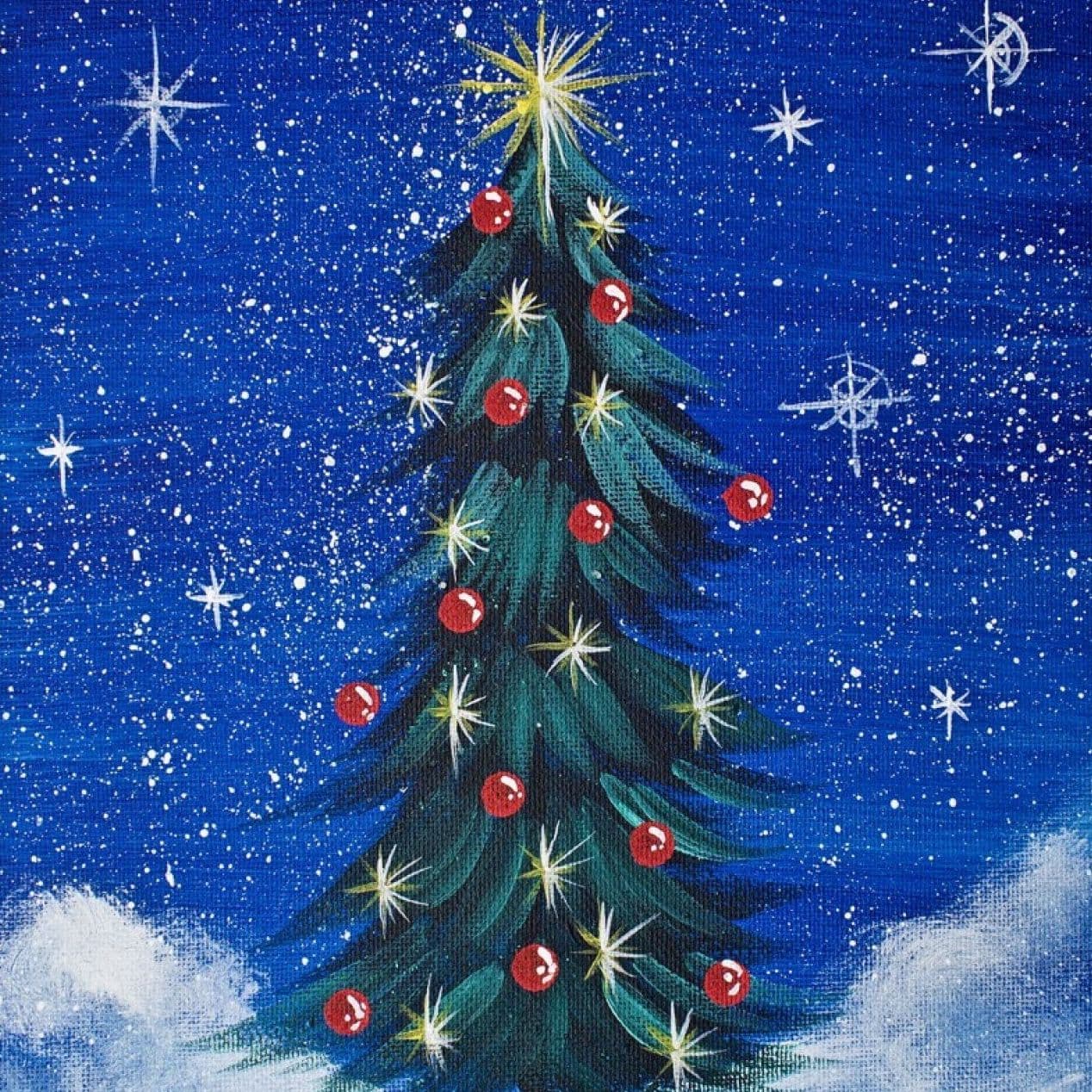 Christmas Tree Painting 1268 × 1268