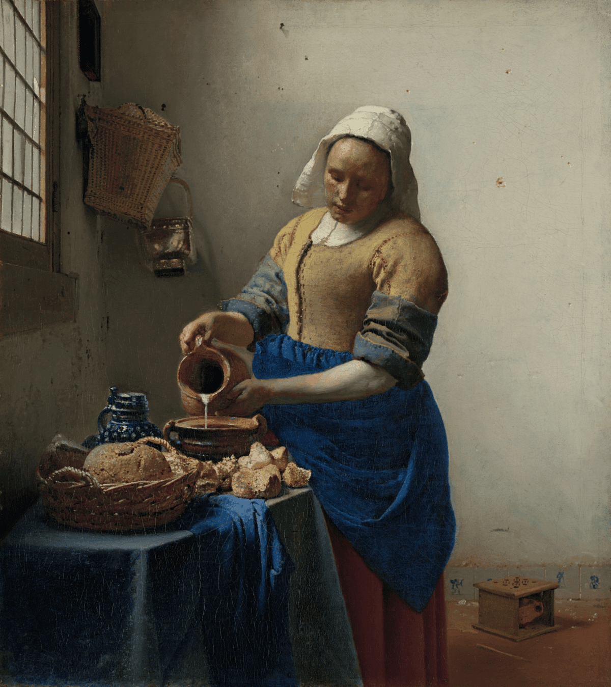 "The Milkmaid" by Johannes Vermeer - Genre Painting