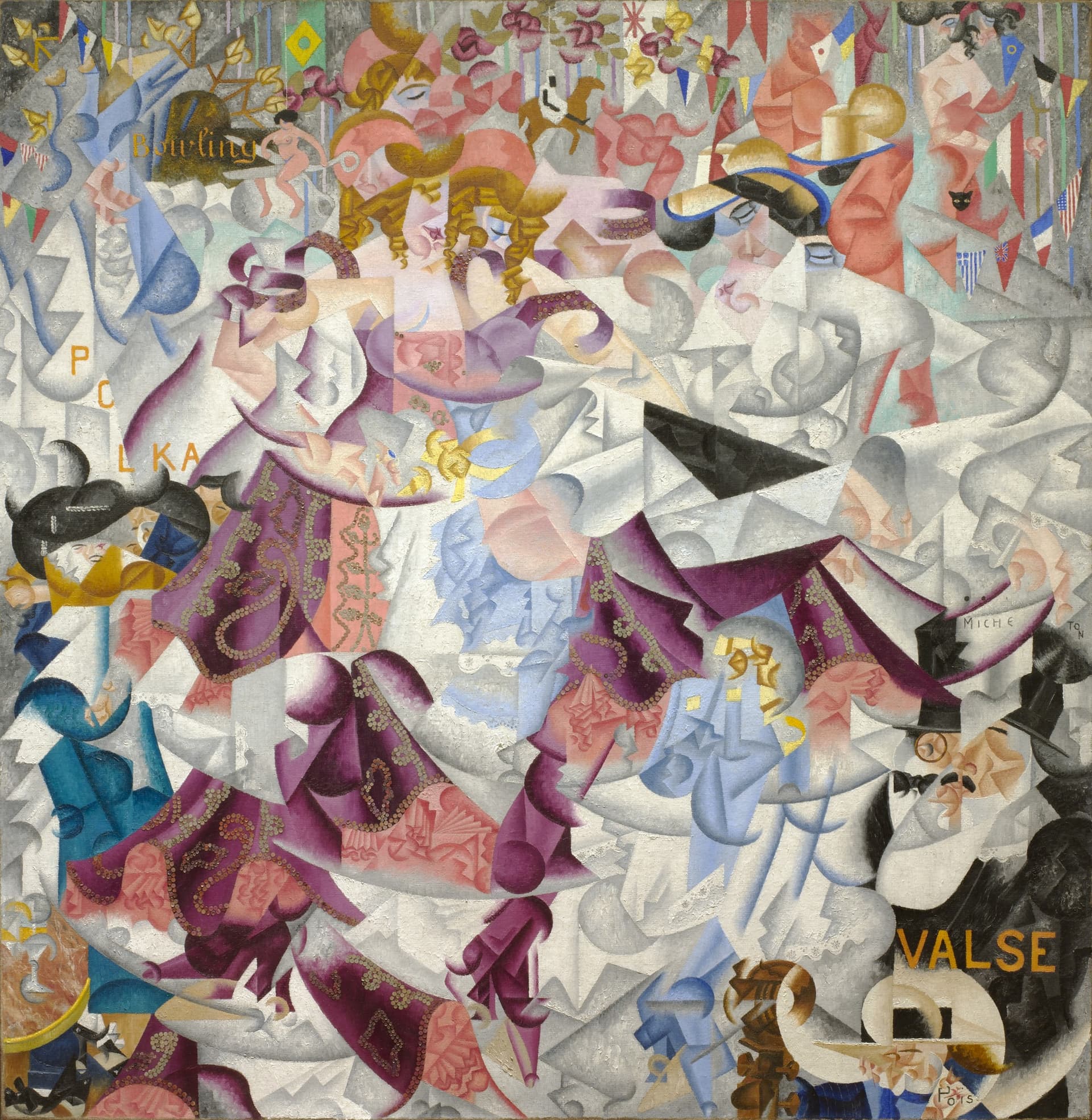 "La Bal Bullier" by Gino Severini - Futurism