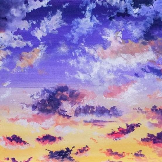 Cloudscape Painting by Susaleena.art 554 × 554