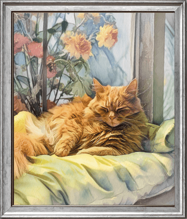 Fun Commissioned Painting of a Cat