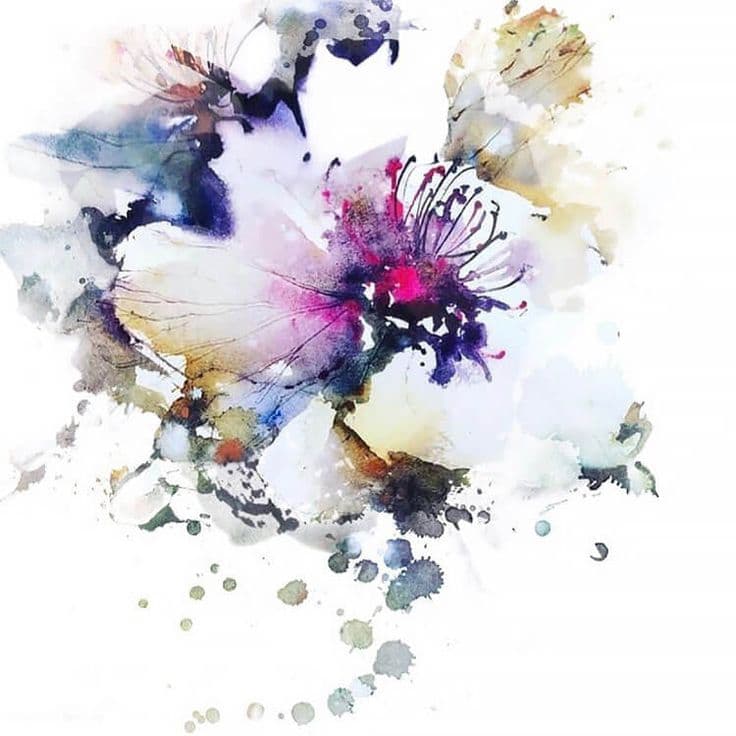 Abstract Floral Watercolor