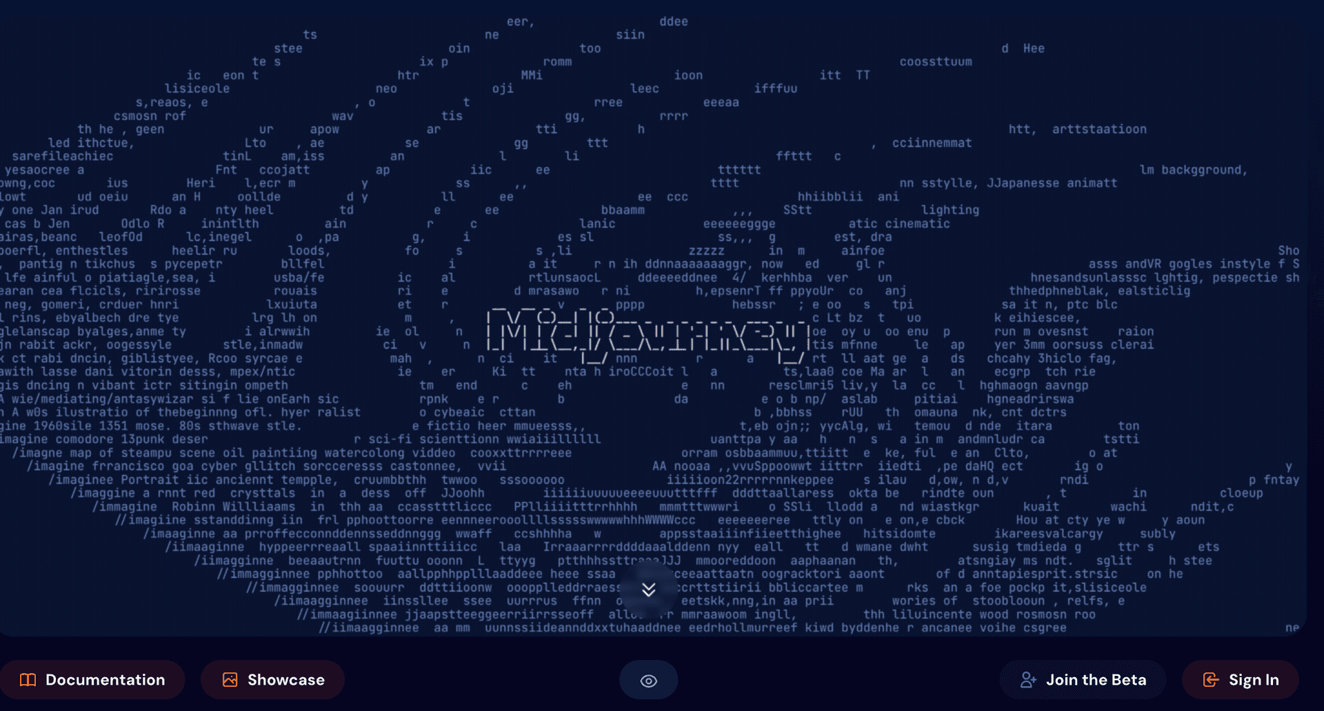 Screenshot of Midjourney Website