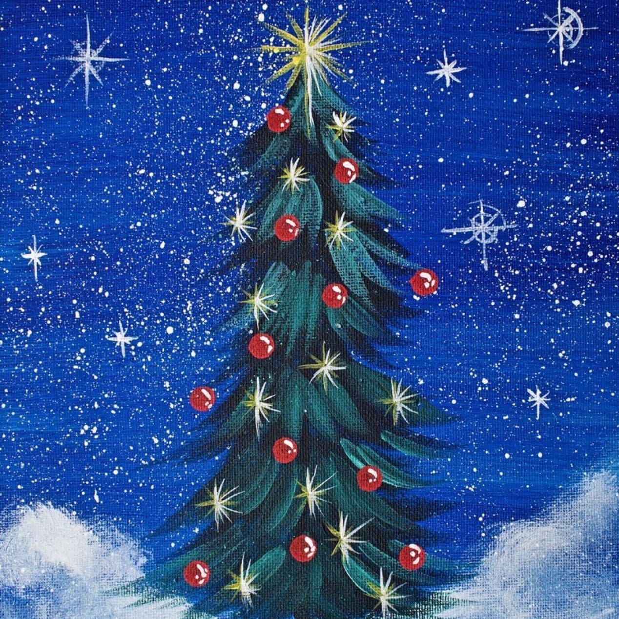 Christmas Tree Painting 1268 × 1268