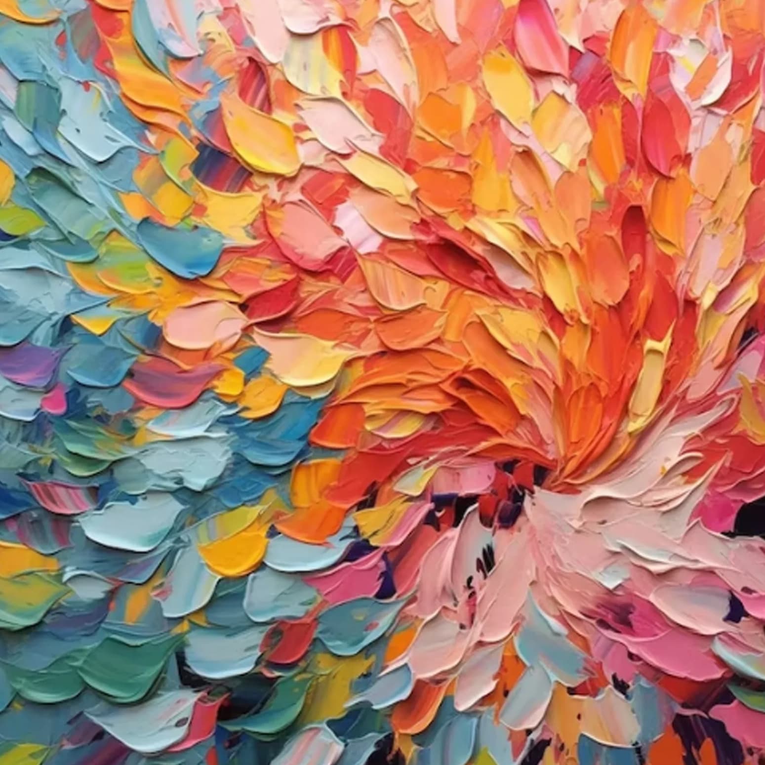 Abstract Modern Art with Acrylics 1549 × 1549