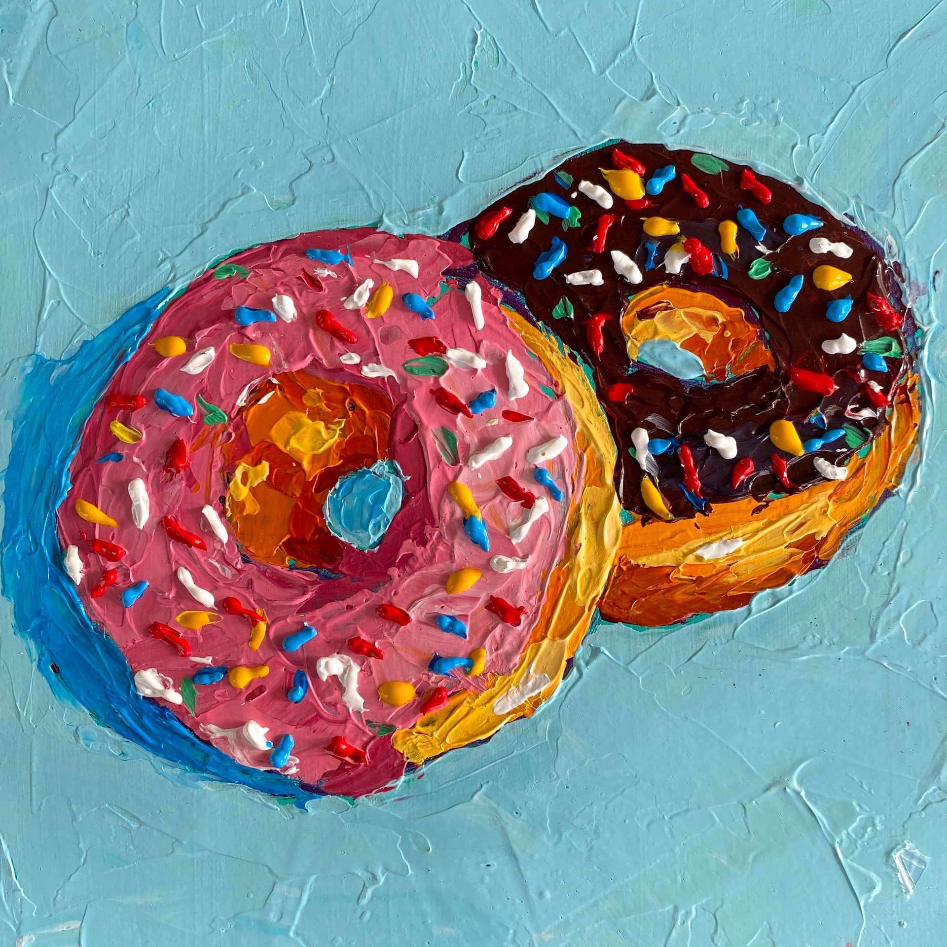 Painting of Donuts with Sprinkles with Acrylics 2653 × 2653